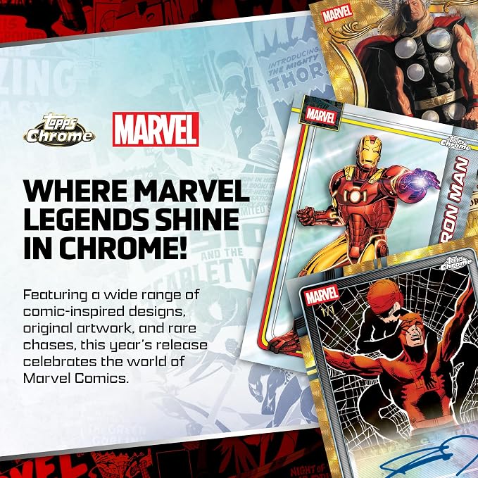 2026 Topps Chrome Marvel Comics – Factory Sealed – Mega Box